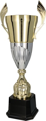 Złoto-srebrny puchar z przykrywką