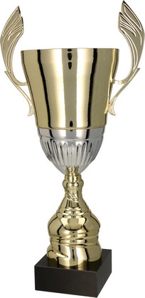 Złoto-srebrny puchar z przykrywką