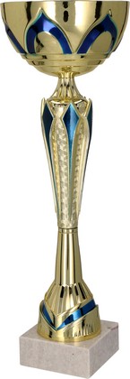 Puchar złoto-niebieski z przykrywką