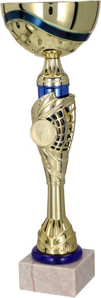 Puchar złoto-niebieski z przykrywką