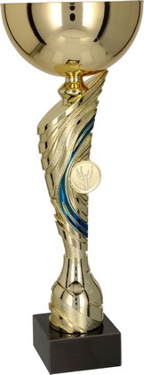 Puchar złoto-niebieski z przykrywką