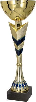 Puchar złoto-niebieski z przykrywką