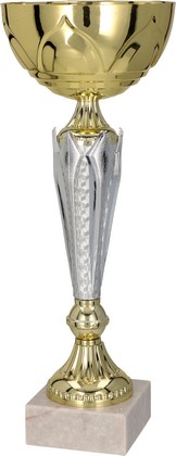 Puchar złoto-srebrny z przykrywką