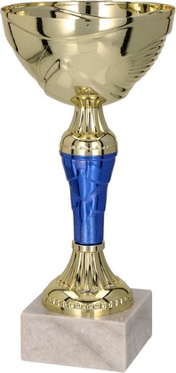 Puchar złoto-niebieski z przykrywką