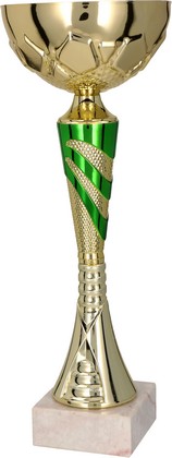 Puchar złoto-zielony z przykrywką