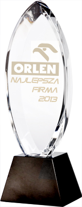 Trofeum kryształowe z grawerem z etui