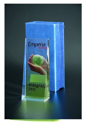 Trofeum szklane z nadrukiem kolorowym LuxorJet i e