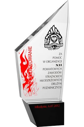 Grawerowana statuetka kryształowa