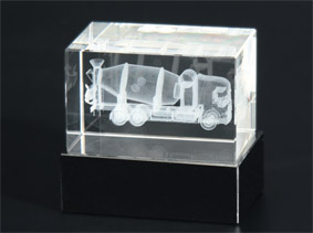 Trofeum kryształowe + grawer 3D