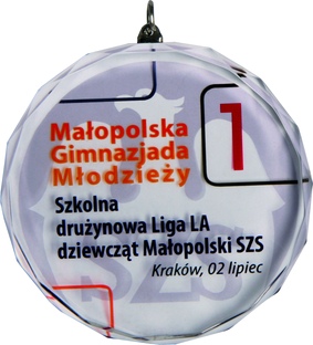 Medal kryształowy z nadrukiem kolorowym