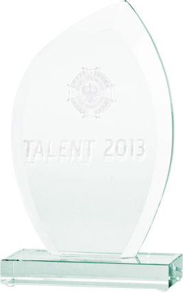 Trofeum szklane + grawer 3D