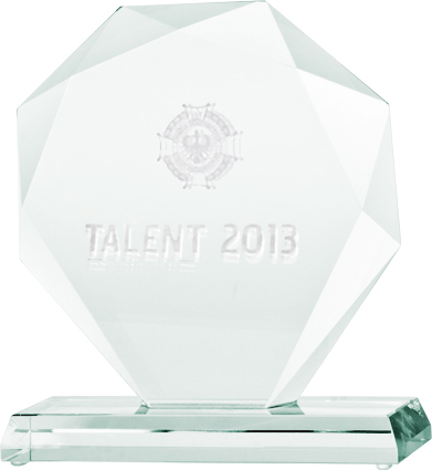 Trofeum szklane + grawer 3D