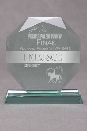 Trofeum szklane grawerowane z etui