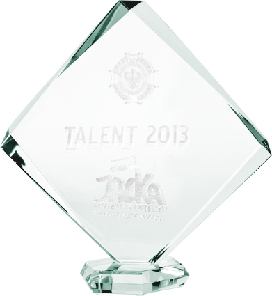 Trofeum szklane + grawer 3D