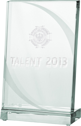 Trofeum szklane + grawer 3D