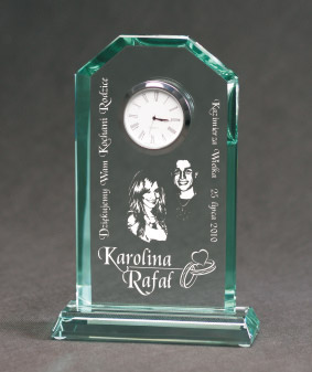 Trofeum szklane grawerowane z etui