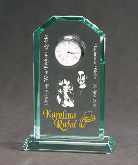 Trofeum szklane grawerowane z etui +wypełnianie fa