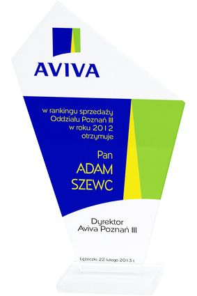 Trofeum szklanez nadrukiem kolorowym Luxorjet