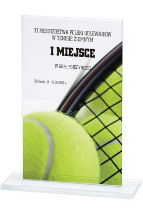 Trofeum szklane z nadrukiem kolorowym