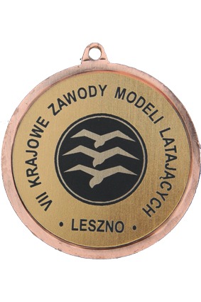 Brązowy medal z grawerem na laminacie