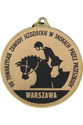 Złoty medal z grawerem na laminacie