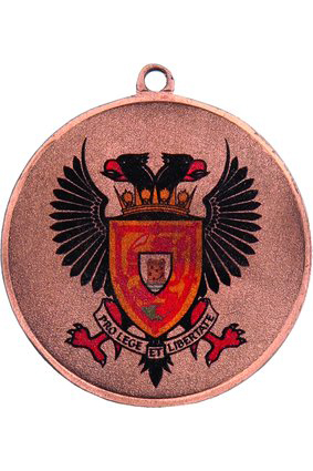 Brązowy medal z nadrukiem kolorowym