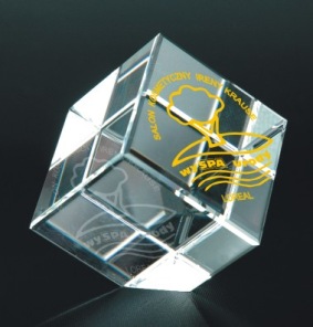 Trofeum szklane grawerowane z etui + wypełnienie f